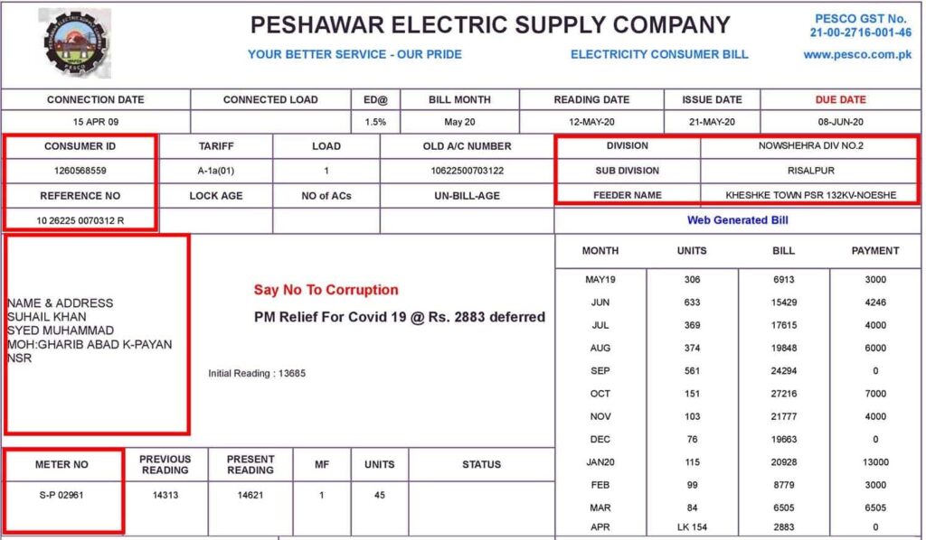 How To Check PESCO Online Bill