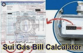 Sui Gas Bill Calculation
