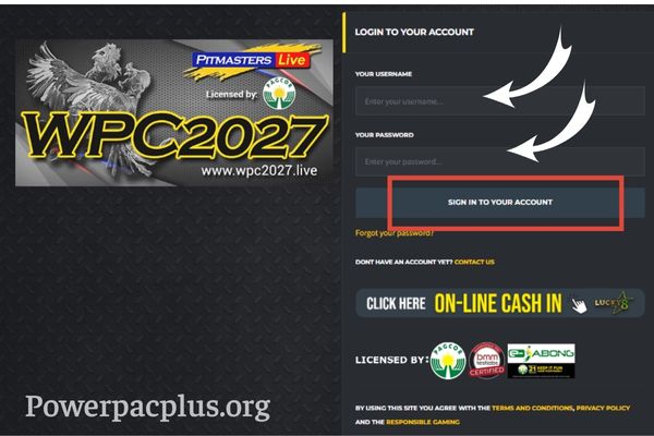 WPC 2026 account login page details: